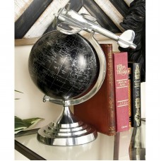 Globe With Matte Black Background And White Mapping   556345055